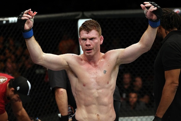 HALIFAX, NS - OCTOBER 4:  Paul Felder celebrates after defeating Jason Saggo of Canada in their lightweight bout at the Scotiabank Centre on October 4, 2014 in Halifax, Nova Scotia, Canada. (Photo by Nick Laham/Zuffa LLC/Zuffa LLC via Getty Images)